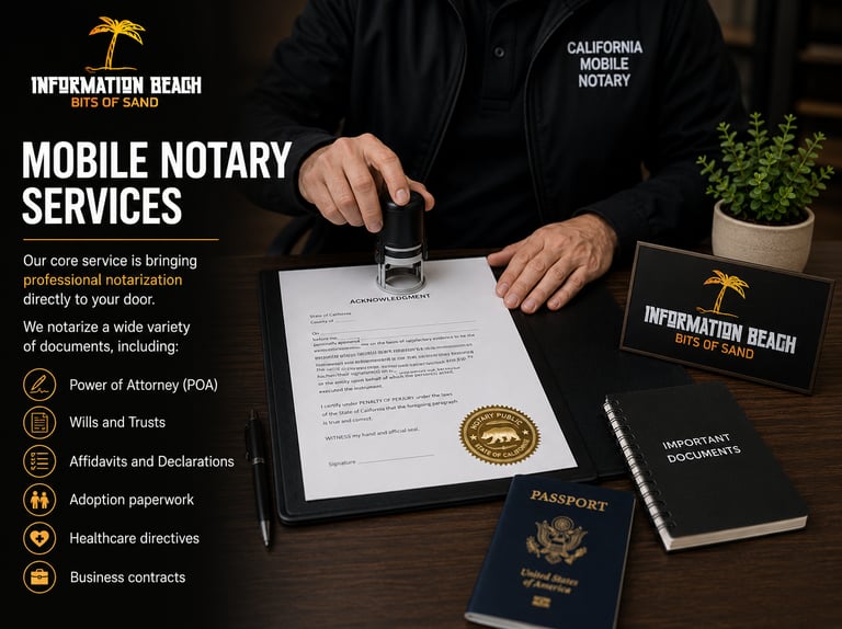 Mobile notary services – we come to your location